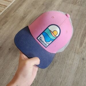 Patagonia Pink and Navy Trucker Hat